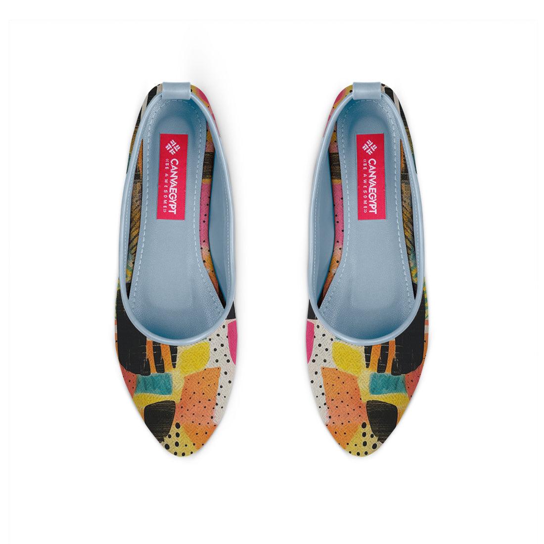 Blue Round Toe Shoe Paint - CANVAEGYPT