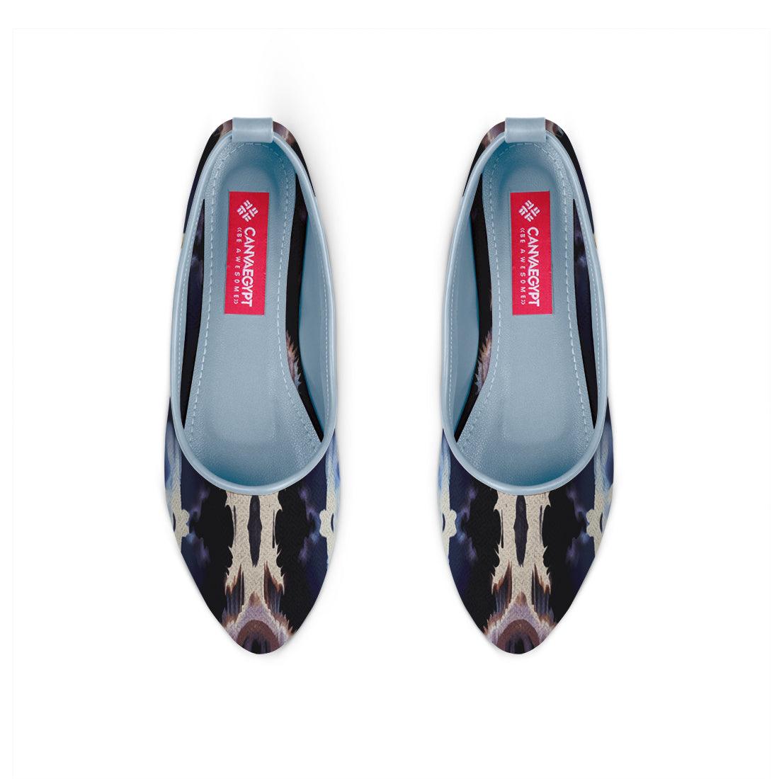 Blue Round Toe Shoe Puzzling - CANVAEGYPT