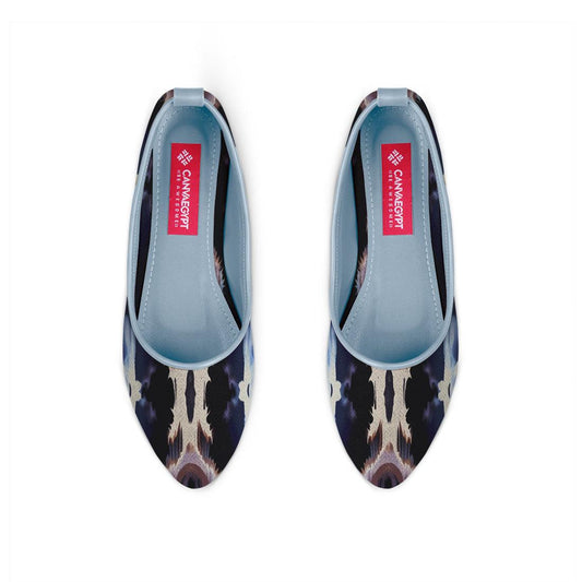 Blue Round Toe Shoe Puzzling - CANVAEGYPT