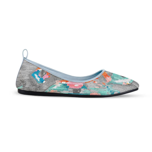 Blue Round Toe Shoe Rainy day