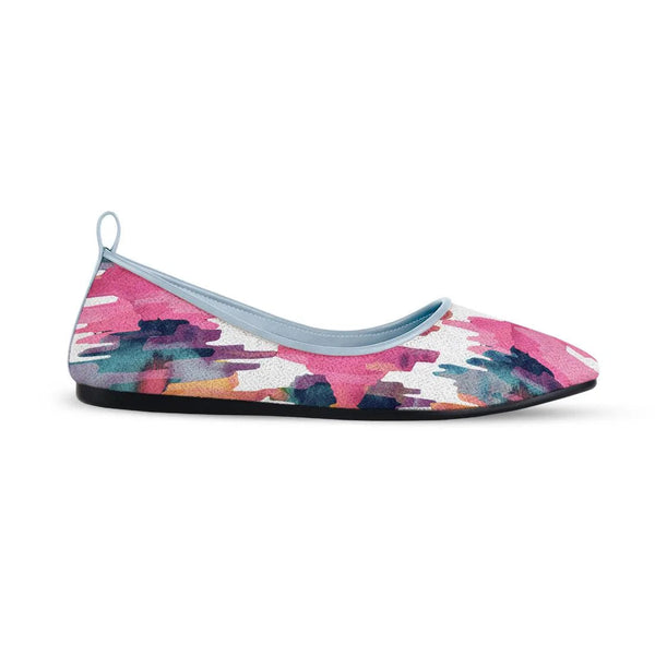 Blue Round Toe Shoe Rose quarts
