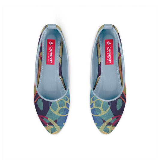 Blue Round Toe Shoe Sea Herbs - CANVAEGYPT