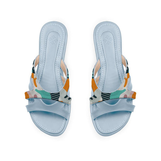 Blue Split Slipper Lines Colors - CANVAEGYPT