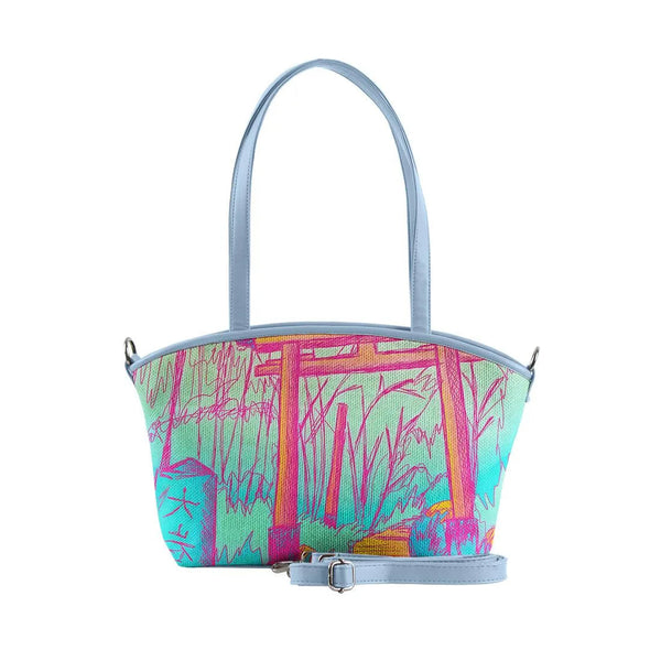 Blue Wide Tote Bag The blue Japanese - CANVAEGYPT