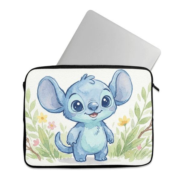 Laptop Sleeve Watercolor Baby Stitch in Spring Garden - 1
