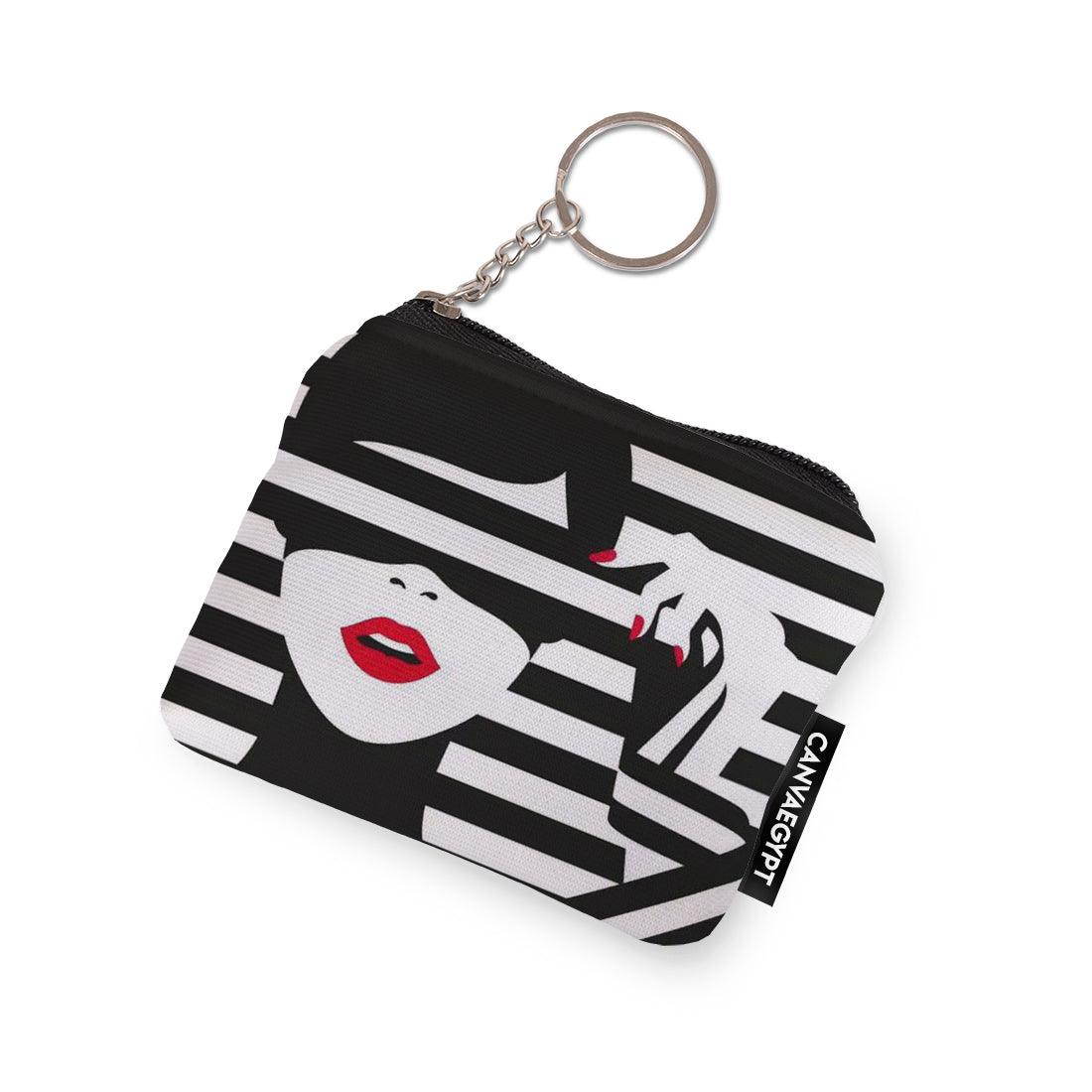 Coin Pocket Black And White Girl - CANVAEGYPT