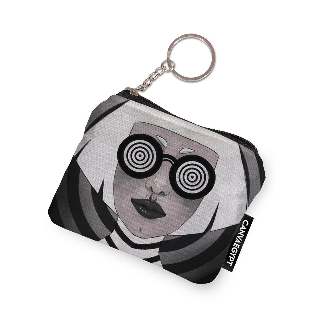 Coin Pocket Girl Black And White - CANVAEGYPT