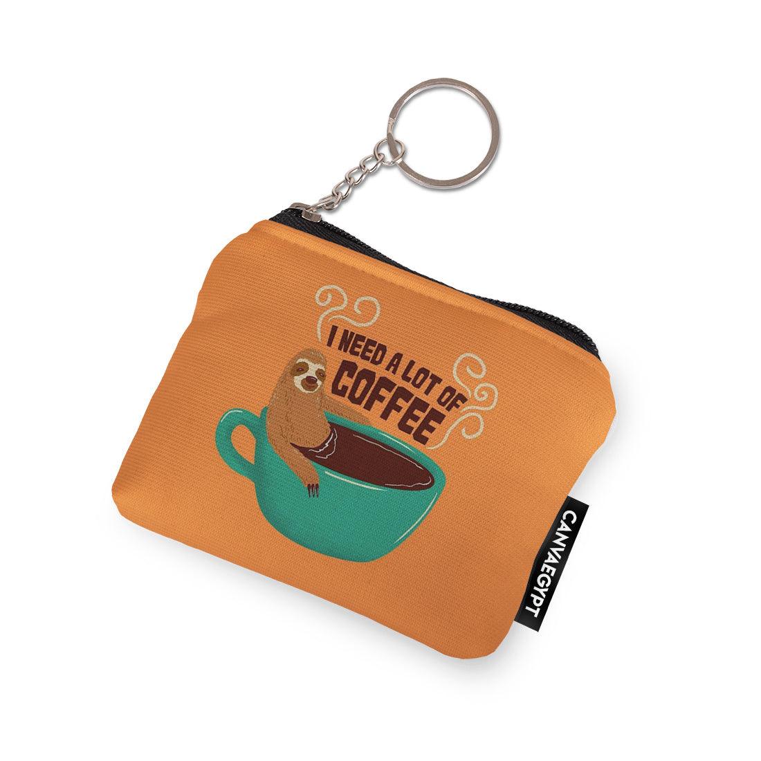 Coin Pocket I Need A Lot Of Coffee - CANVAEGYPT