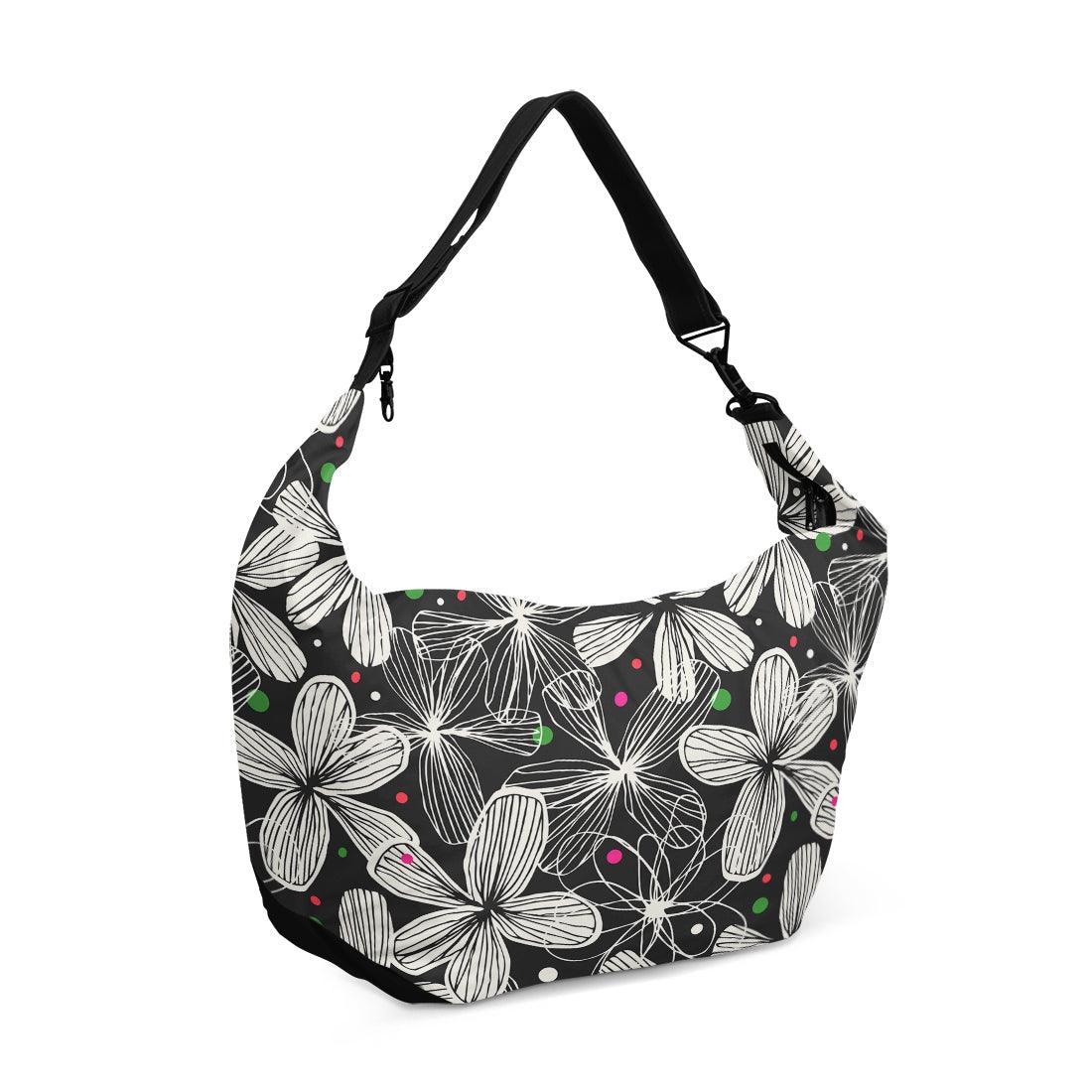 Crescent bag Black Floral - CANVAEGYPT