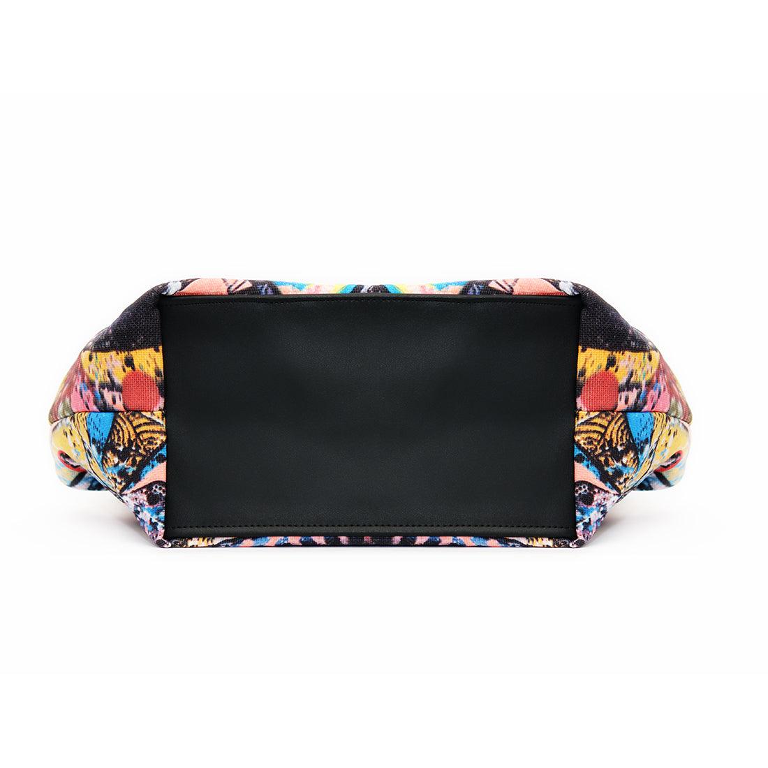 Crescent bag Black Floral - CANVAEGYPT