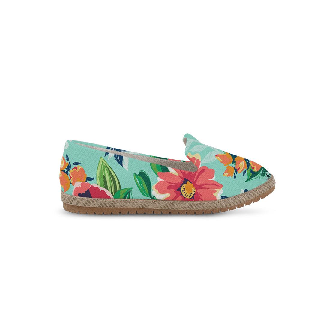 Cyan Floral Nook Espadrille - CANVAEGYPT