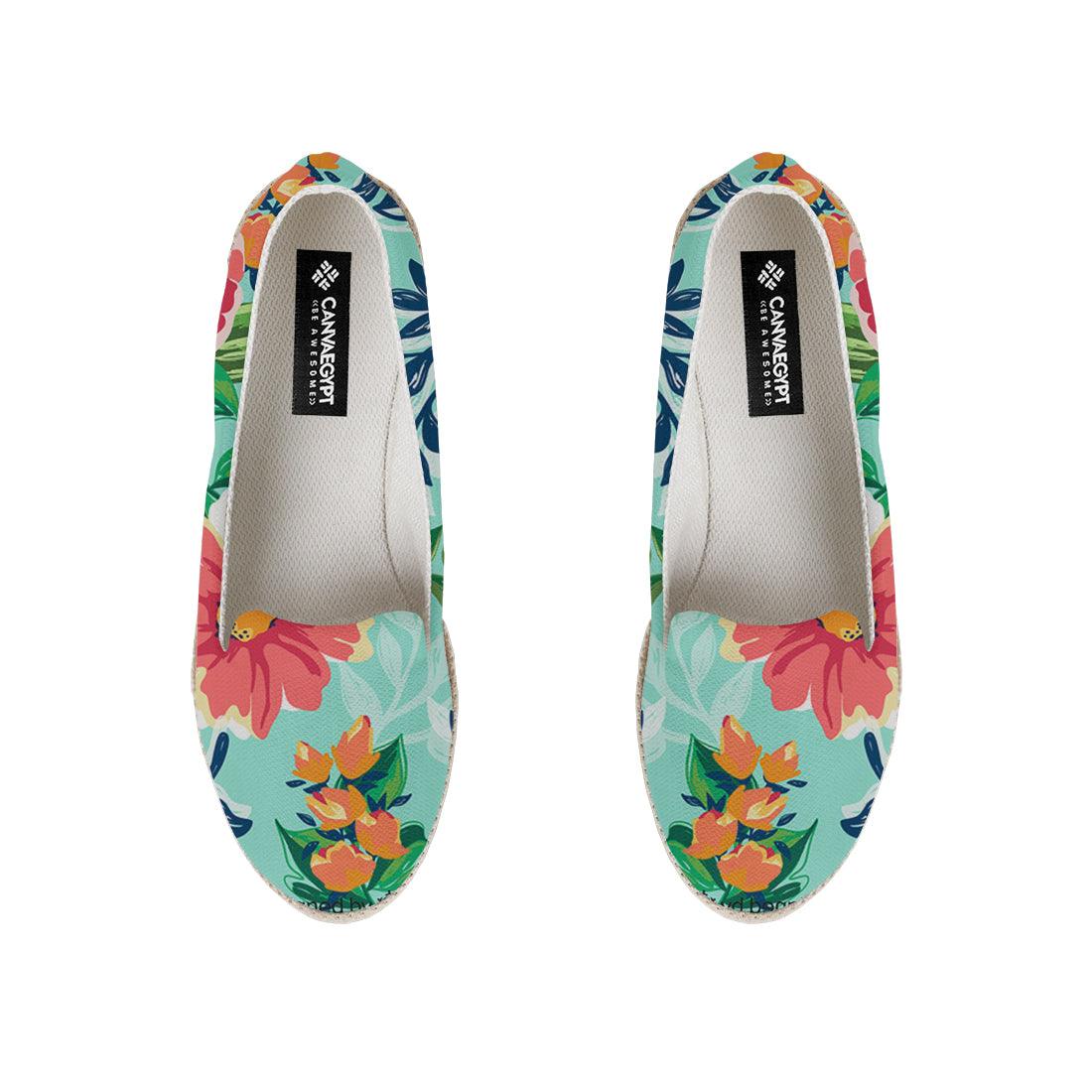 Cyan Floral Nook Espadrille - CANVAEGYPT
