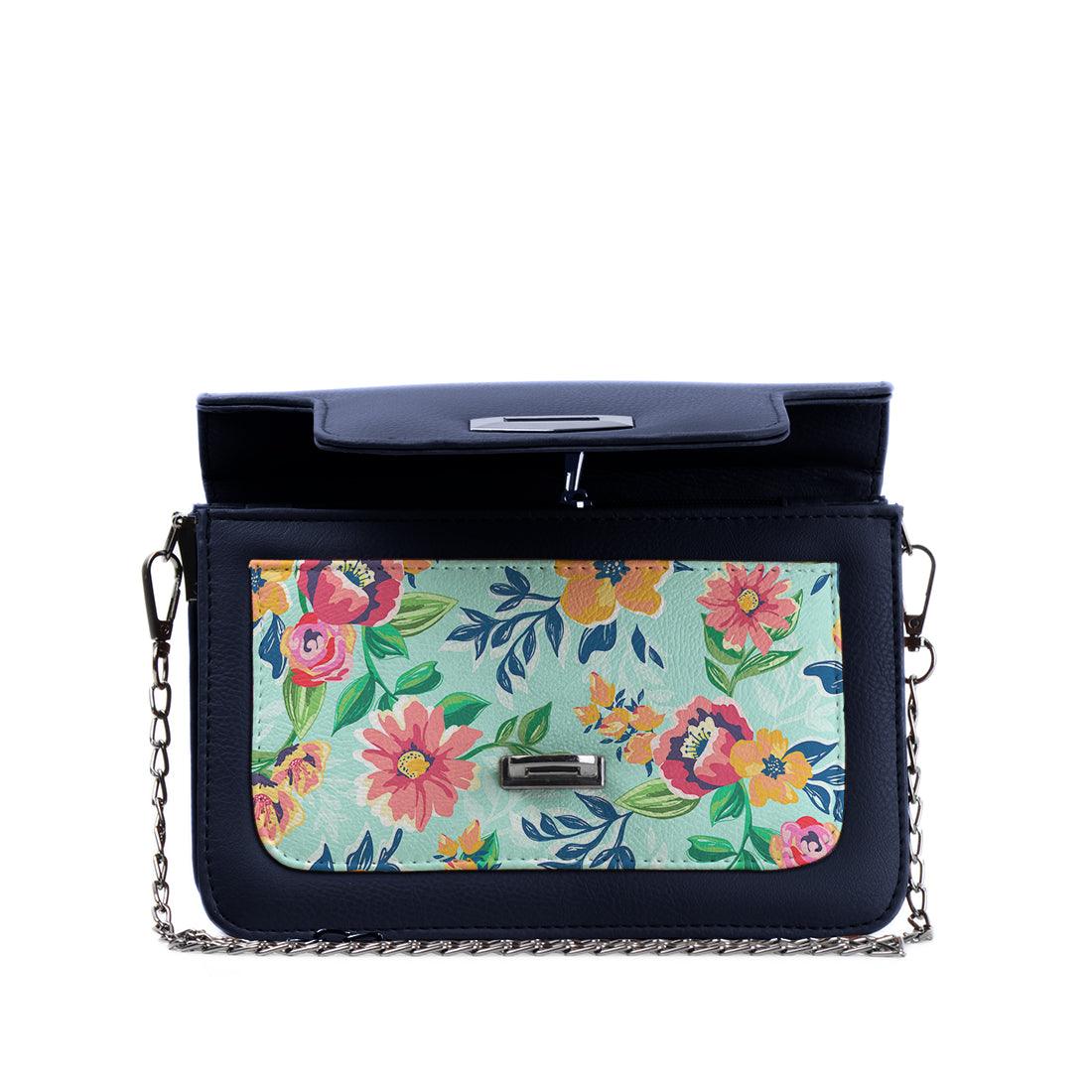 DB Mini Embossed Chain Bag Floral - CANVAEGYPT