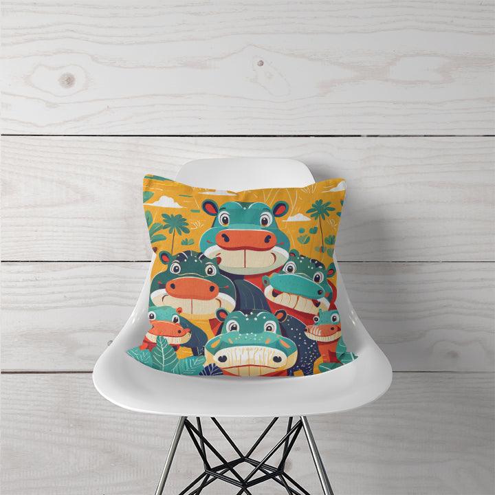 Decorative Pillow Pile of Hippo - CANVAEGYPT