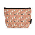 Dogs In Orange Makeup Pouch