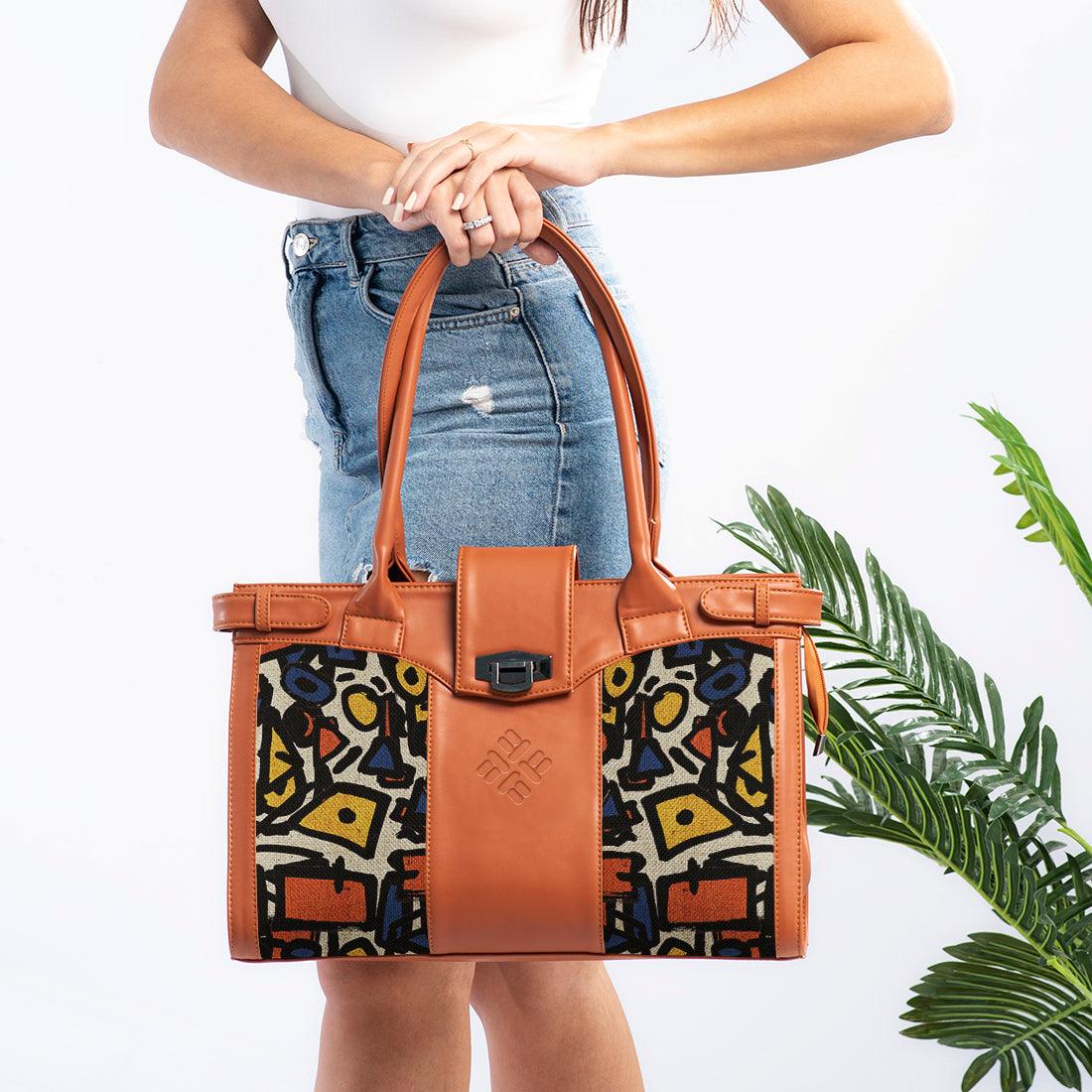 Double Handle Large Bag Texture - CANVAEGYPT