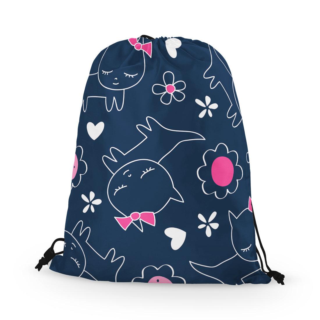 Drawstring Bag Cat Sketch - CANVAEGYPT