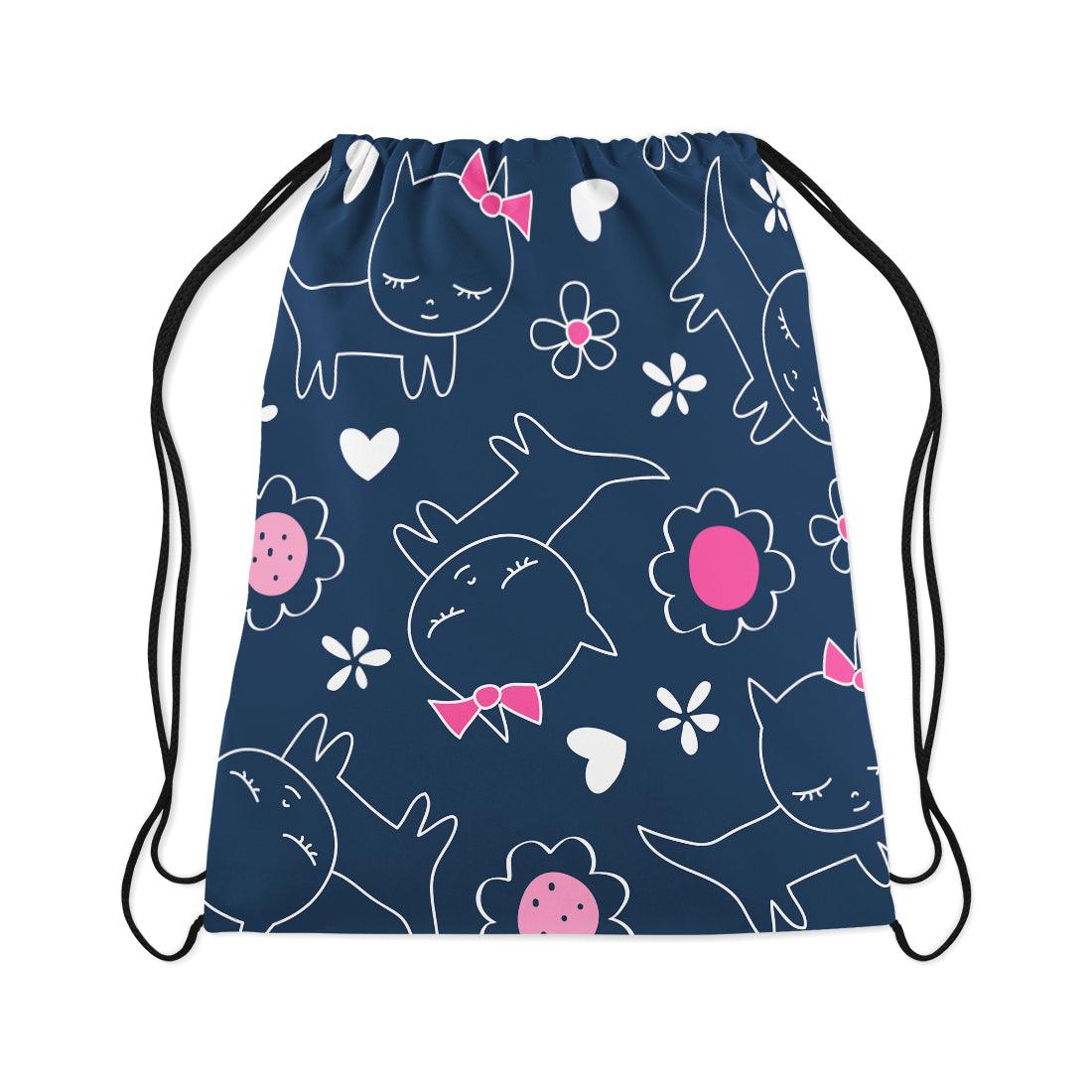 Drawstring Bag Cat Sketch - CANVAEGYPT