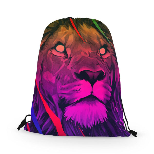 Drawstring Bag Colorful lion