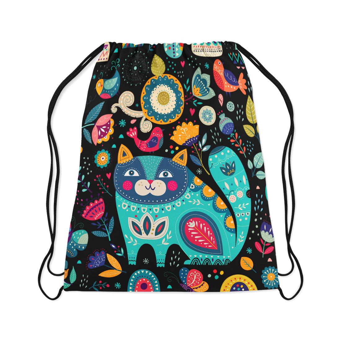 Drawstring Bag Decorative cat - CANVAEGYPT