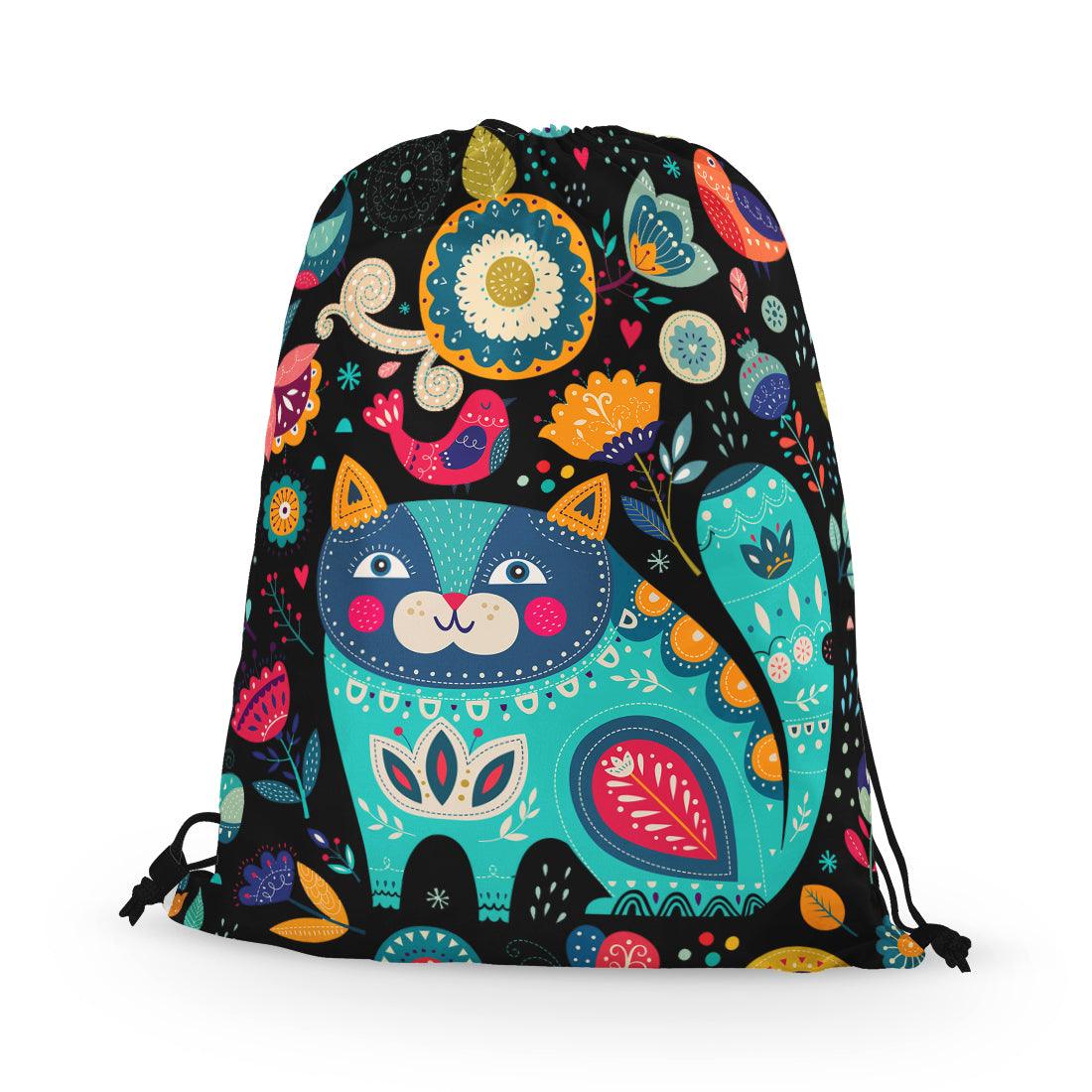 Drawstring Bag Decorative cat - CANVAEGYPT