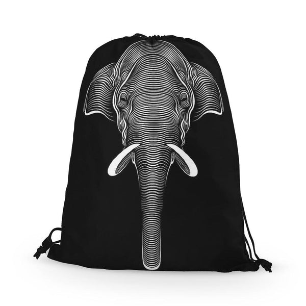 Drawstring Bag Elephant tribal