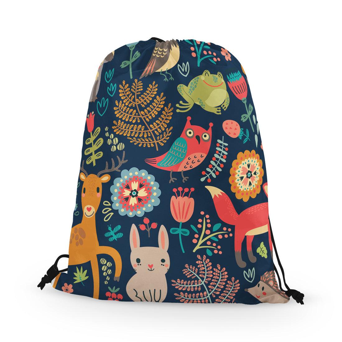 Drawstring Bag Forest Animal Darken - CANVAEGYPT