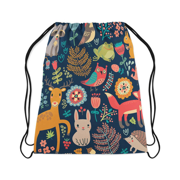 Drawstring Bag Forest Animal Darken - CANVAEGYPT