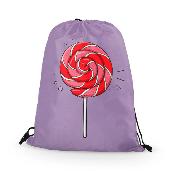 Drawstring Bag Spiral striped lollipop