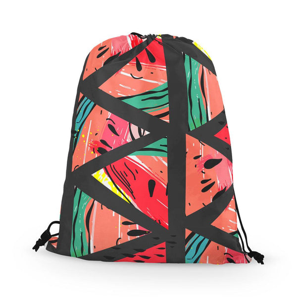 Drawstring Bag Watermelon Black