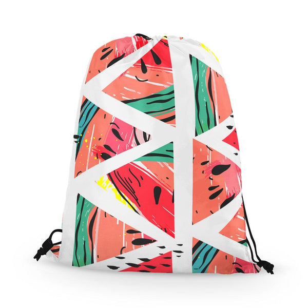 Drawstring Bag Watermelon White