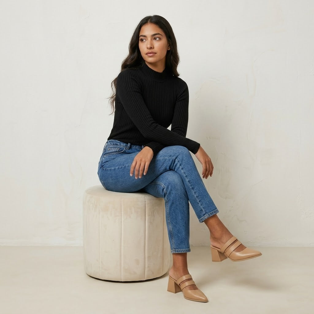 Beige Double Strap Mules – Step Into Your Power