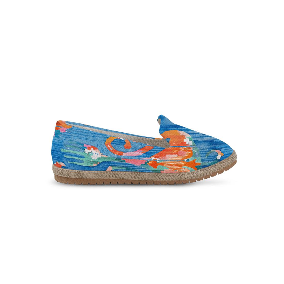Electric Blue Ikat Nook Espadrille - CANVAEGYPT
