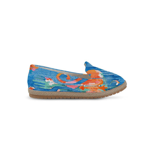 Electric Blue Ikat Nook Espadrille - CANVAEGYPT