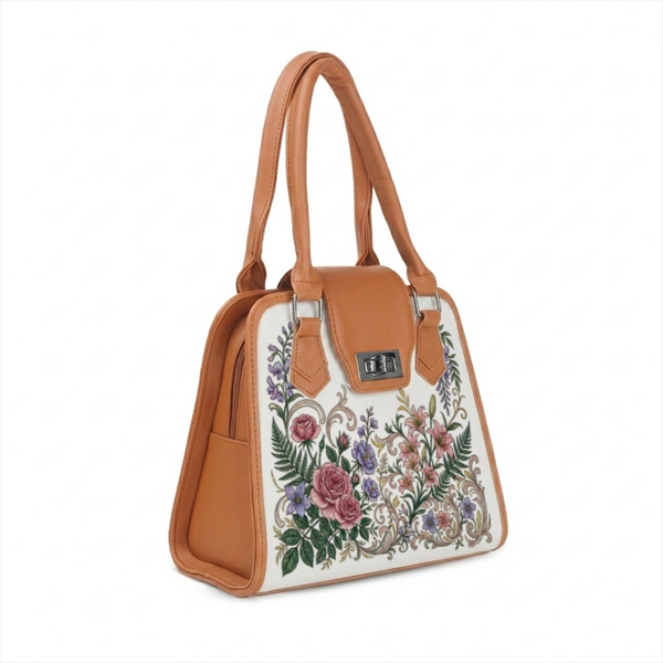 Havana Metropolitan Charm Bag Vintage Floral Wisteria and Rose Garden
