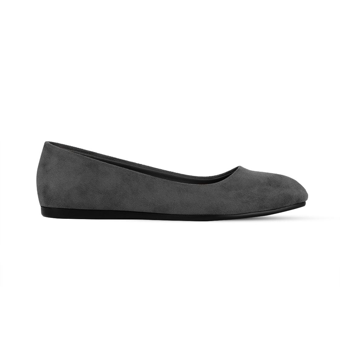 Grey Solid Round Toe - CANVAEGYPT