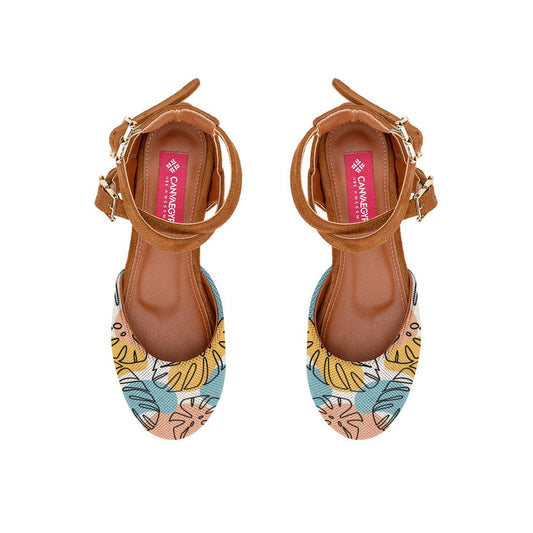 Havana Chunky Sandal Colorful Leaf - CANVAEGYPT