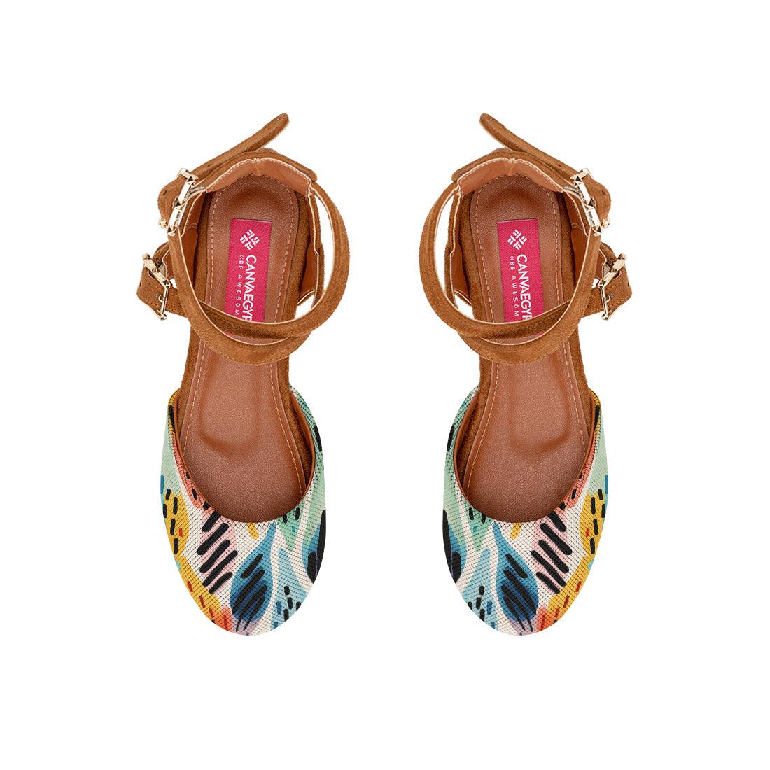 Havana Chunky Sandal Drawen Leafs - CANVAEGYPT