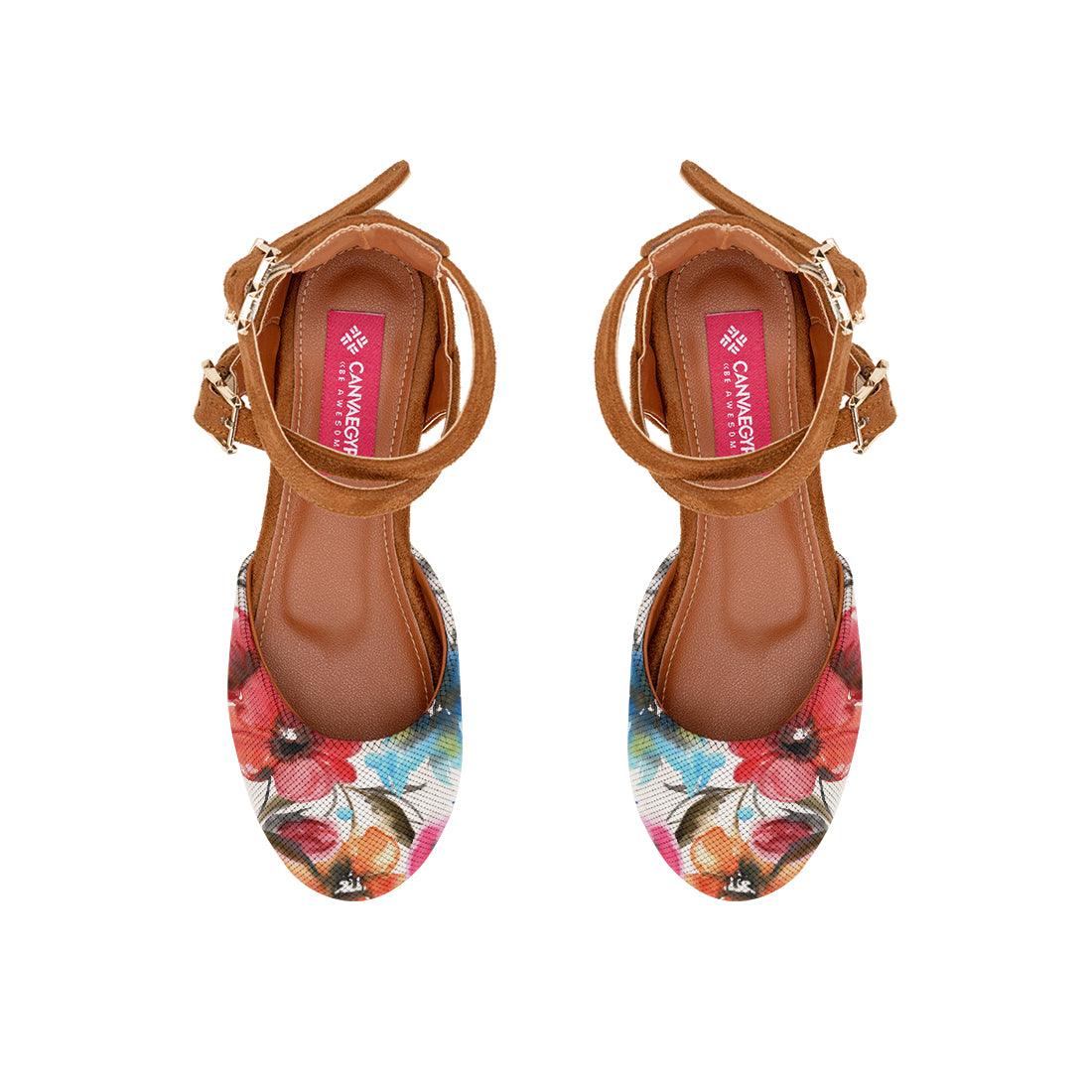 Havana Chunky Sandal Floral White - CANVAEGYPT