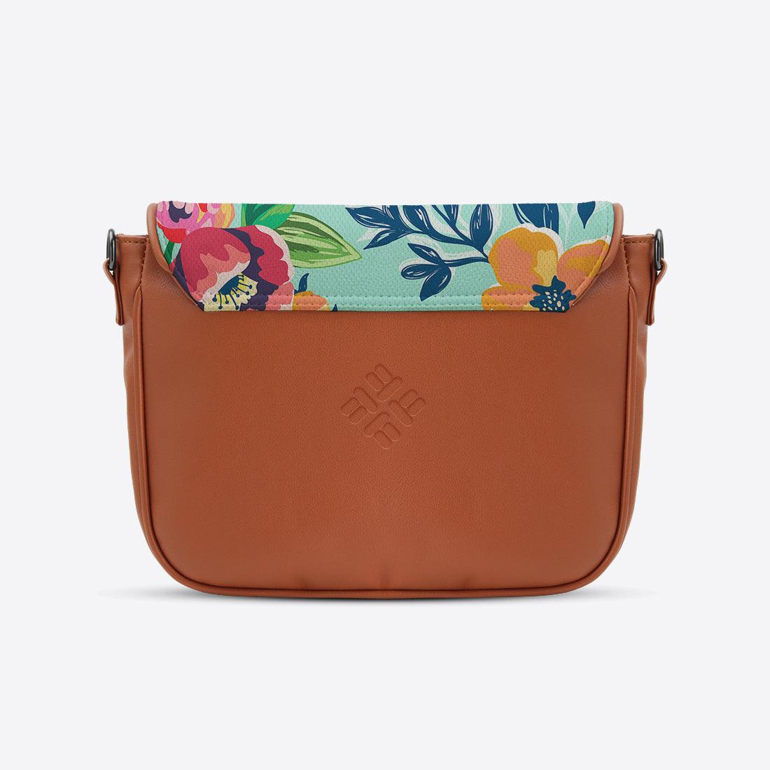 Havana Messenger Crossbody Cyan Floral - CANVAEGYPT