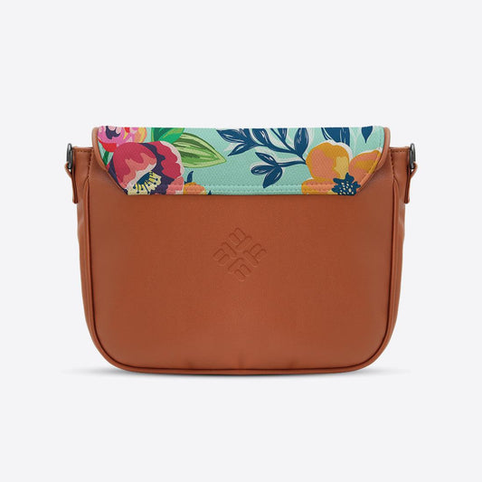 Havana Messenger Crossbody Cyan Floral - CANVAEGYPT