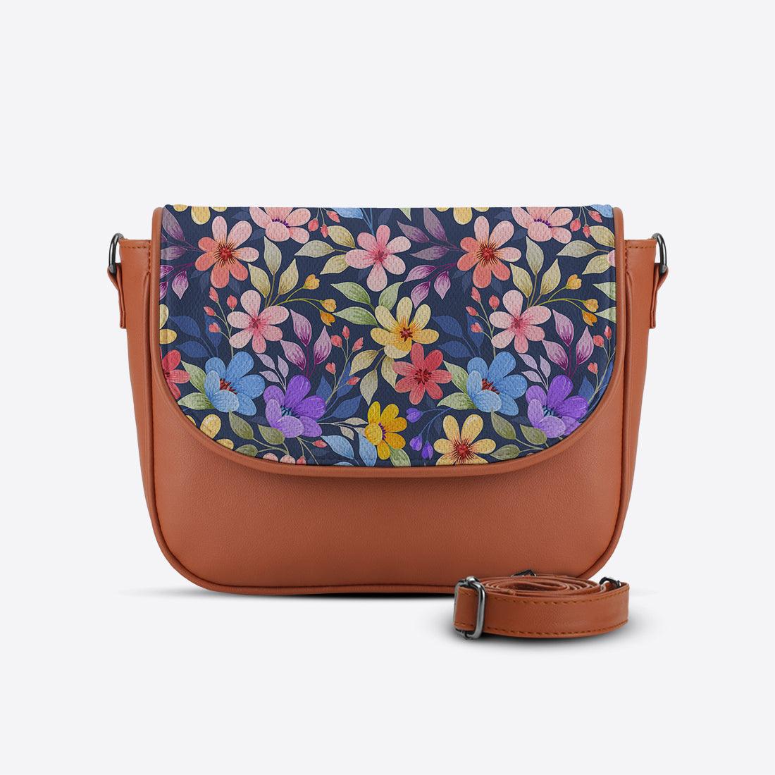 Havana Messenger Crossbody Purple Floral - CANVAEGYPT