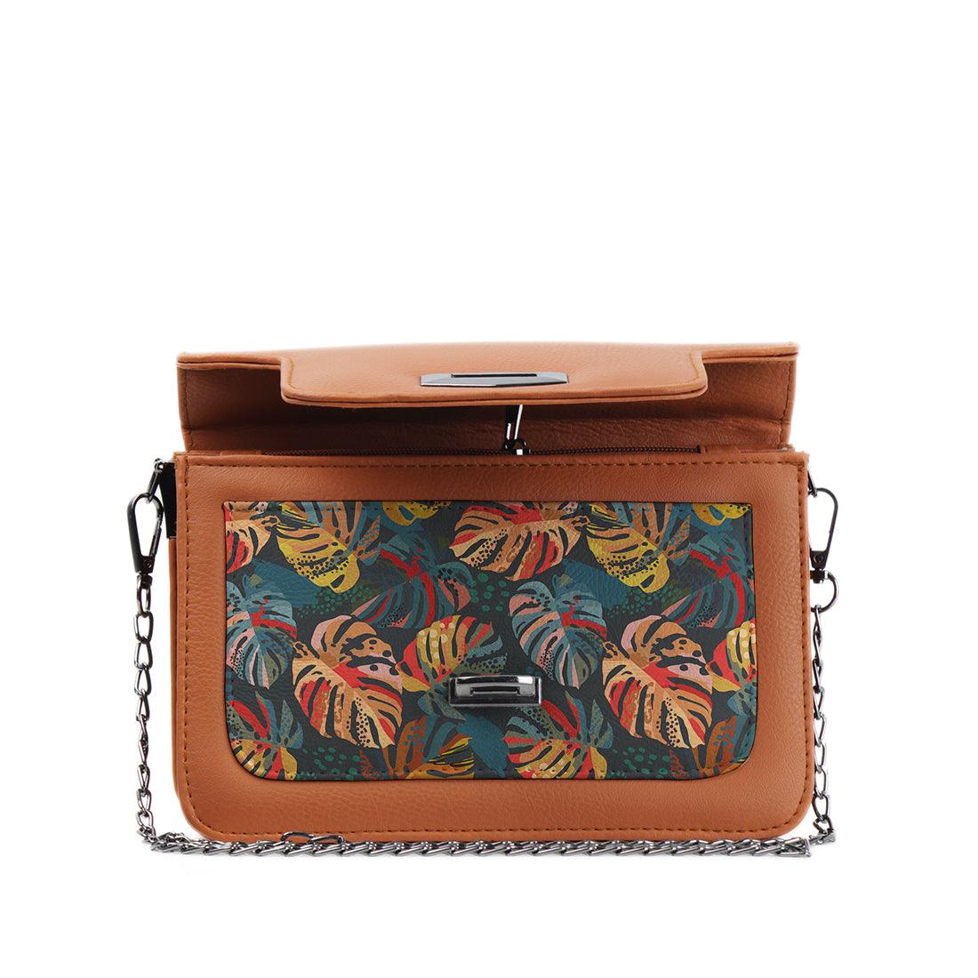 Havana Mini Embossed Chain Bag Big Leaf - CANVAEGYPT