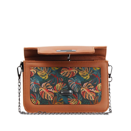 Havana Mini Embossed Chain Bag Big Leaf - CANVAEGYPT