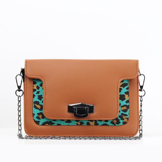 Havana Mini Embossed Chain Bag Blue Skin - CANVAEGYPT