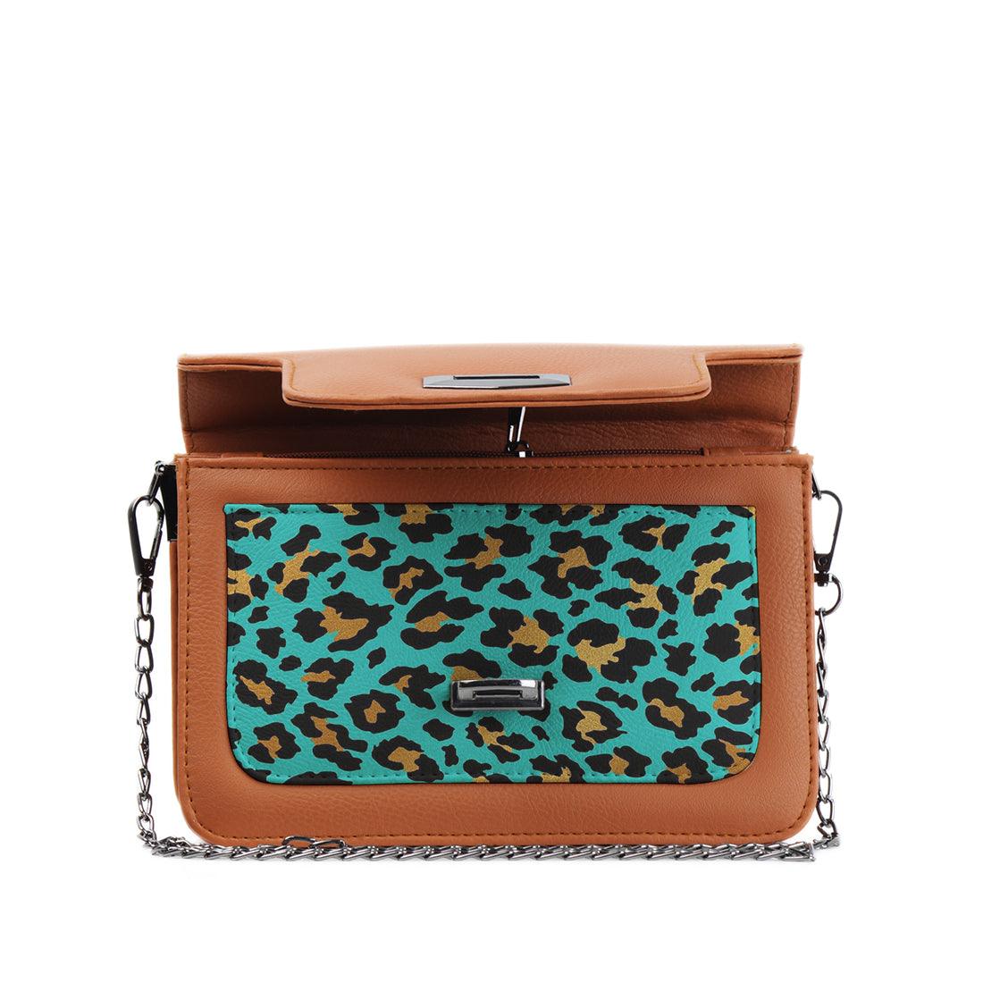 Havana Mini Embossed Chain Bag Blue Skin - CANVAEGYPT