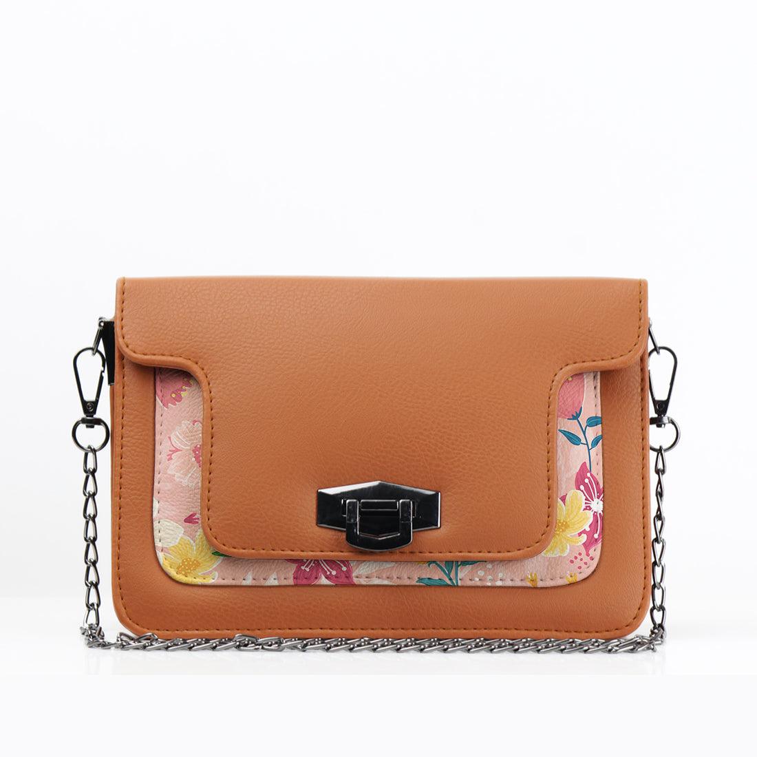 Havana Mini Embossed Chain Bag Floral - CANVAEGYPT