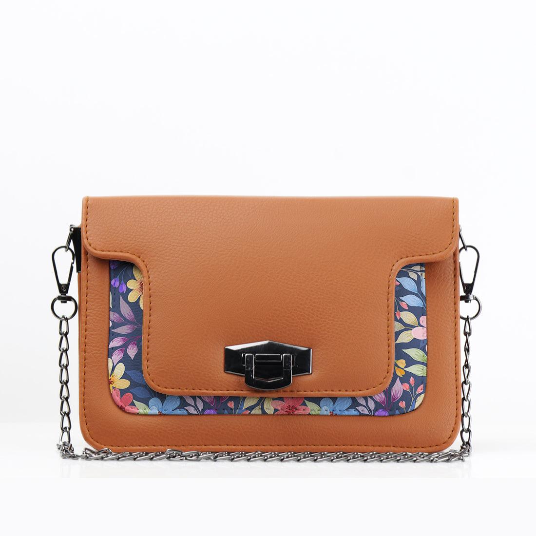 Havana Mini Embossed Chain Bag Floral Purple - CANVAEGYPT