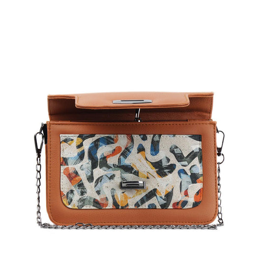 Havana Mini Embossed Chain Bag Sand Brushes - CANVAEGYPT