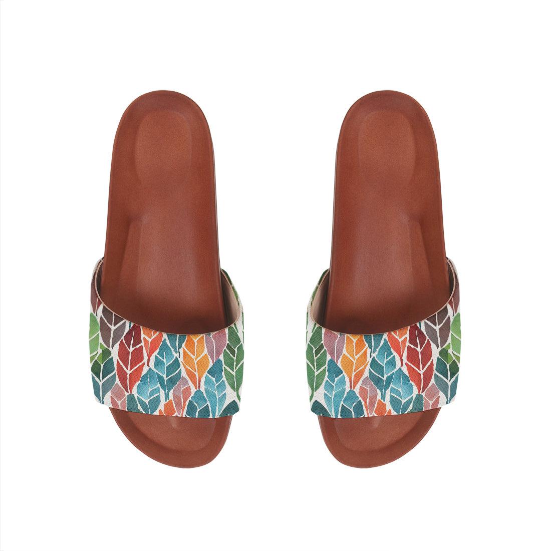 Havana Slide Slipper Colorful Leaf - CANVAEGYPT